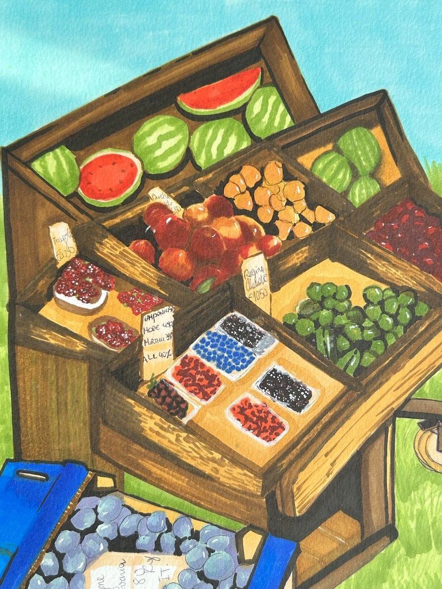 June 2026 — Italian market with fruit