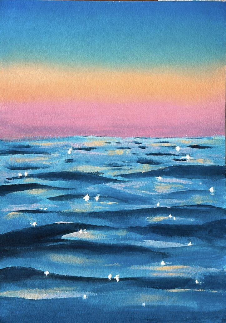 July 2026 print — summer seascape at golden hour
