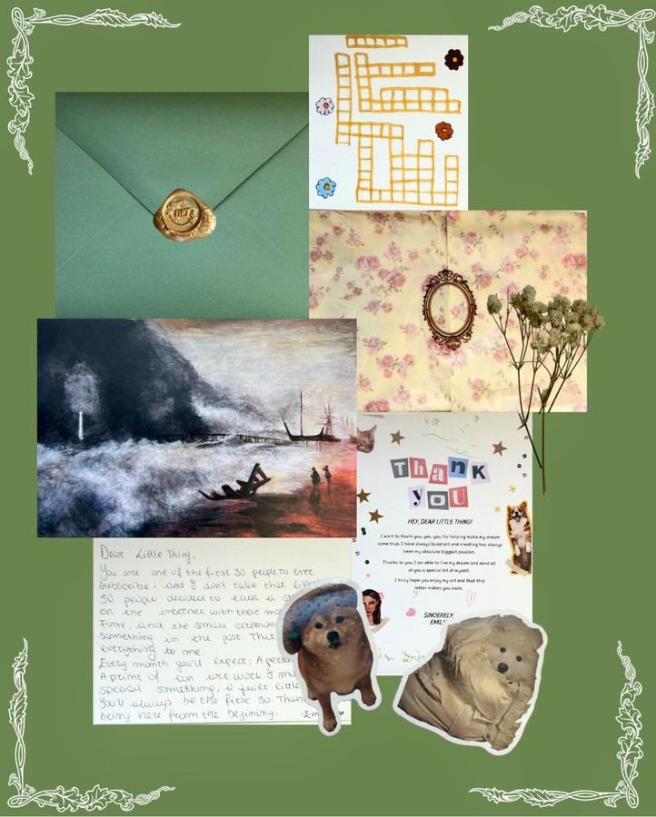 Inside a Dear Little Thing envelope