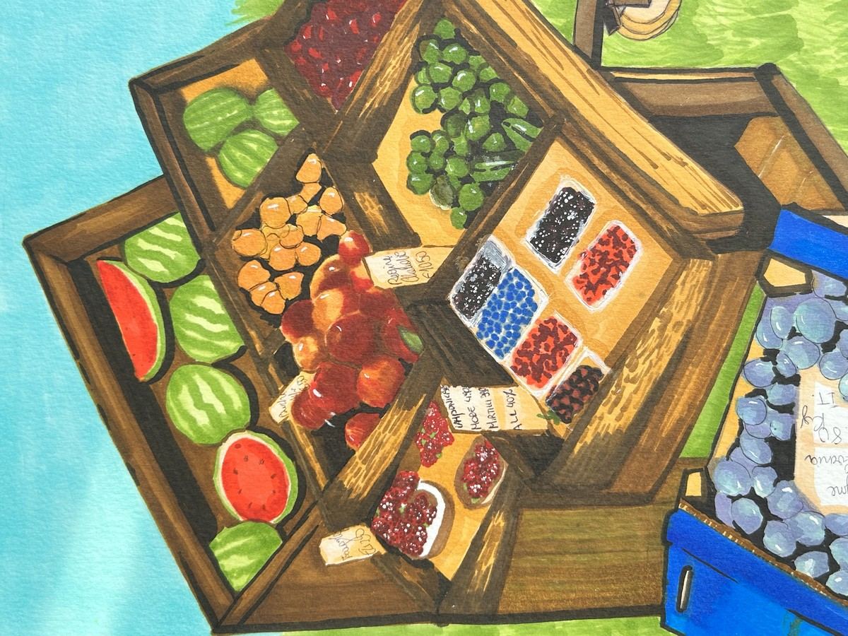Italian market painting — Emily's work
