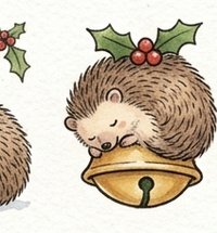 A hedgehog with a bell